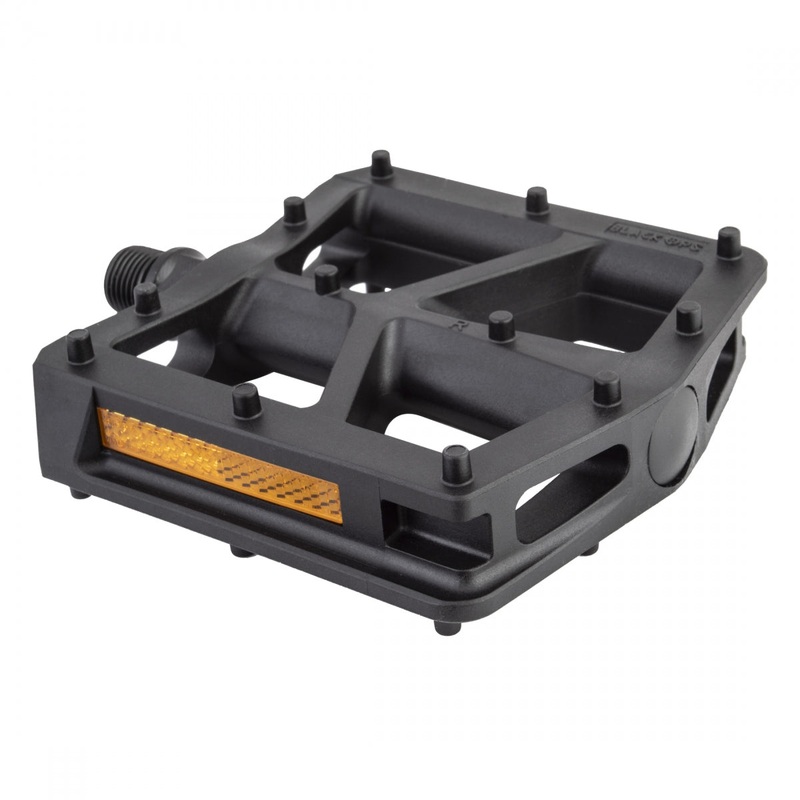 Black Ops T-Bar Pedals 9/16″ Chromoly Axle Nylon Fiber Body Molded Pins Black