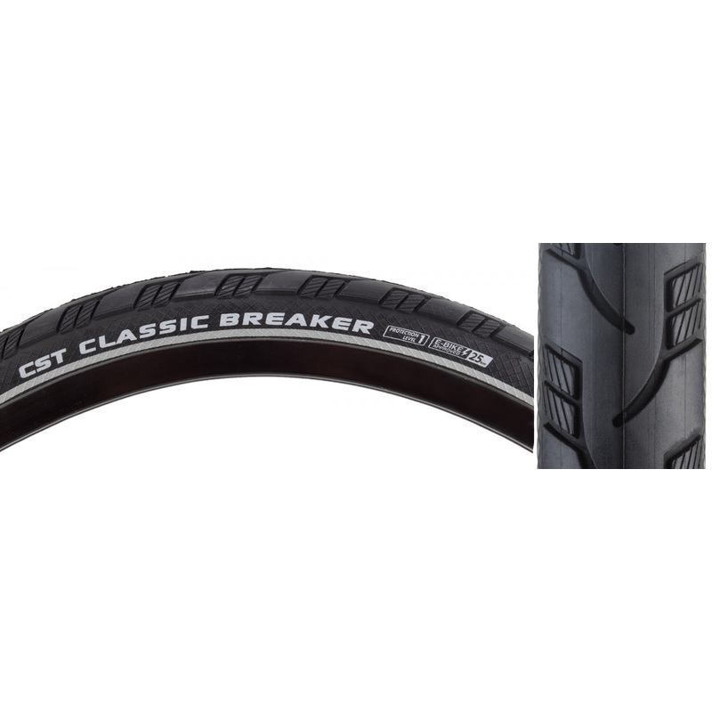 Cst Premium Classic Breaker 700×35 Wire TPI 75 Black/Black Reflective Road Tire TB90111000
