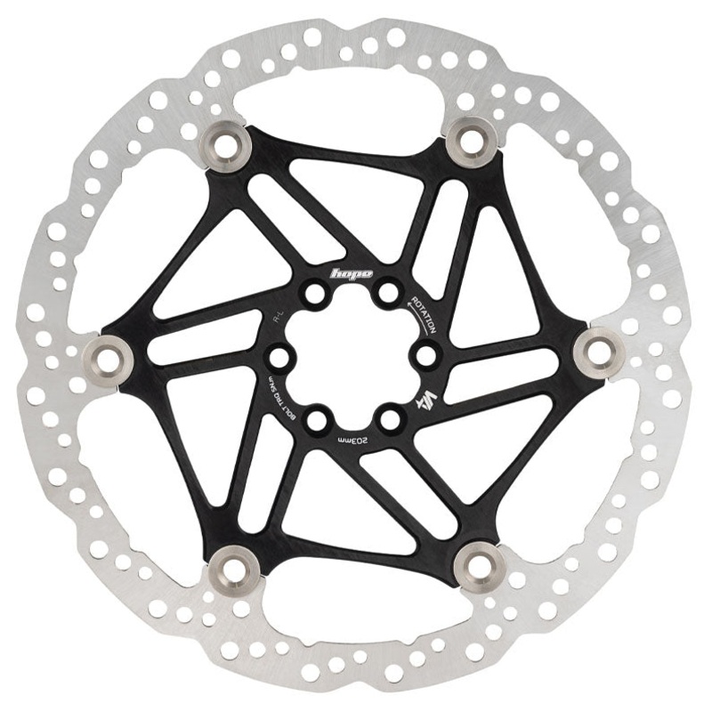 Hope V4 Vented Disc Rotor – 6-Bolt – 203mm – Black