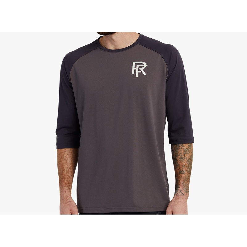 Race Face Commit 3/4 Sleeve Tech Top – Charcoal Charcoal Small