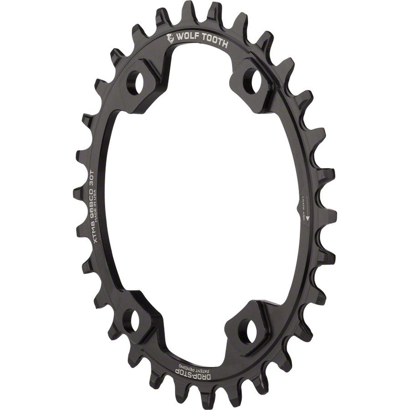 Wolf Tooth Chainring 30T x 96 Asymmetrical BCD For Shimano XT M8000 Cranks Black