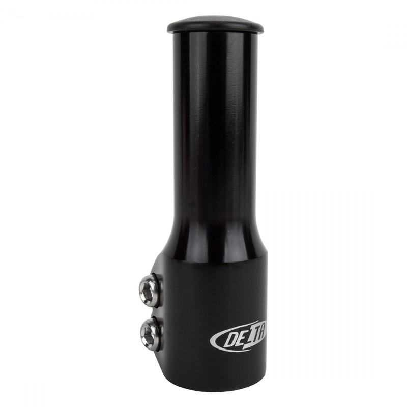 High-Performance Alloy 1-1/8″ Threadless Stem Risers with Polished Anodized Finish, 3.25″ Rise, Durable Construction & Compatible with Modern Bike Systems Black