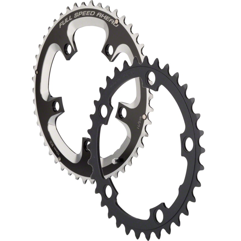 High-Performance Aluminum Road Chainring Bundle 50t & 34t, 110 BCD, 10/11-Speed, Flawless Shifting