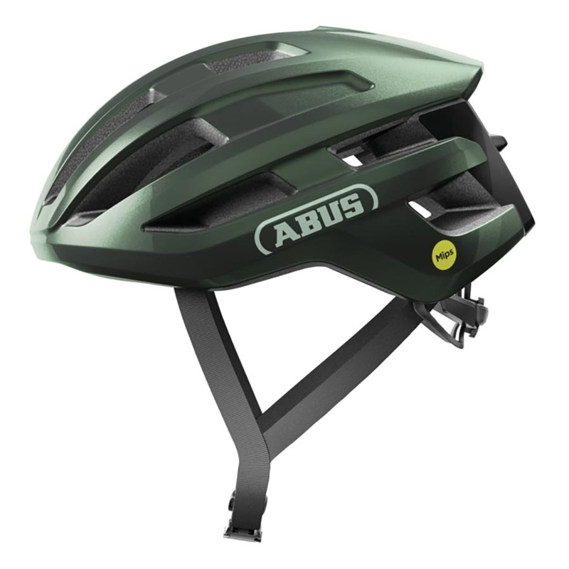 Road Bike Helmet Abus PowerDome MIPS S, 51 – 55cm, Moss Green