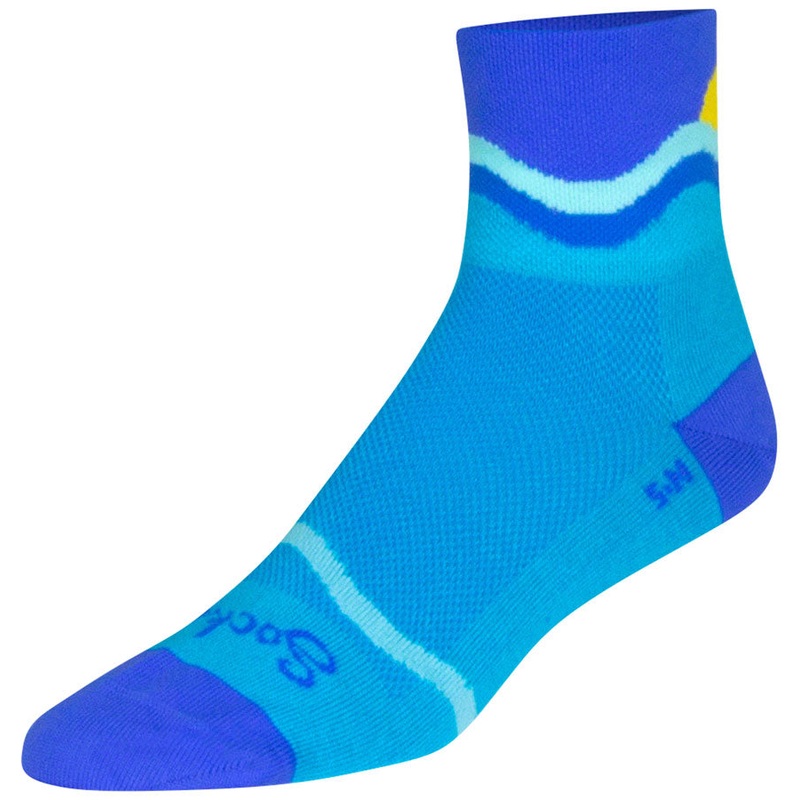 SockGuy Classic Waterworld Socks – 3″ Blue Small/Medium