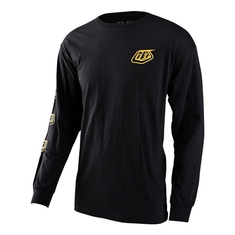 Troy Lee Designs Stamp Long Sleeve Tee – Black Black Small