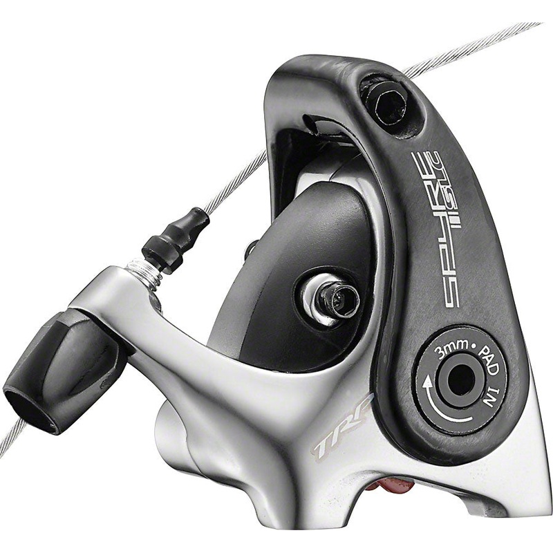 TRP Spyre SLC Road CX Mechanical Disc Brake High Polish Gray Post Mount – Carbon Arm