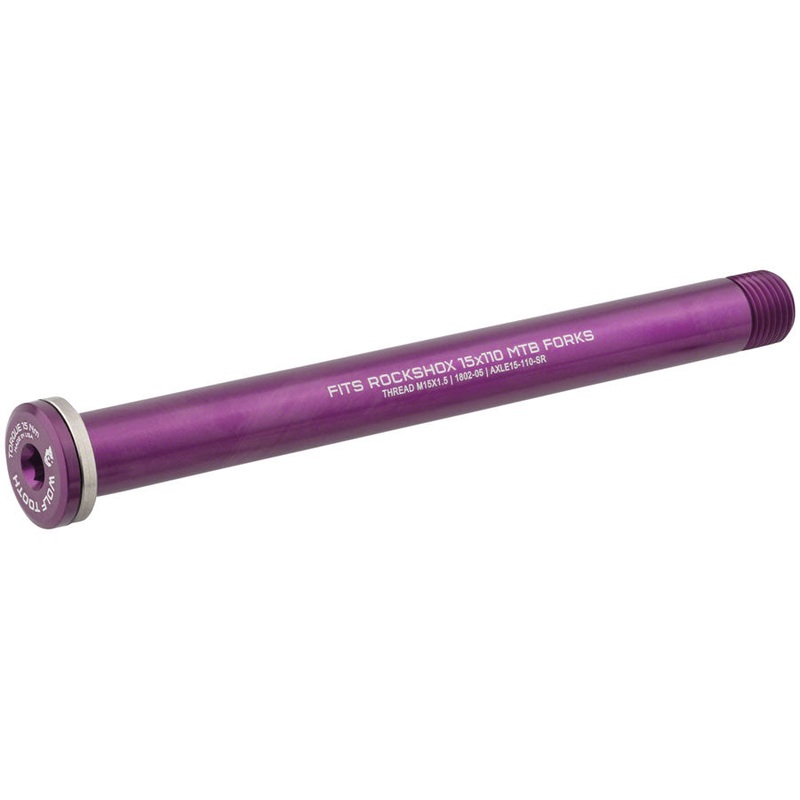 Wolf Tooth Front Thru Axle – RockShox, 15 x 110mm, Purple