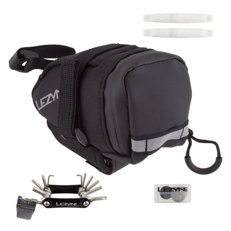 Lezyne M-Caddy Loaded Velcro Straps 5.1×2.4×3.1` 30.5 c.i. Black