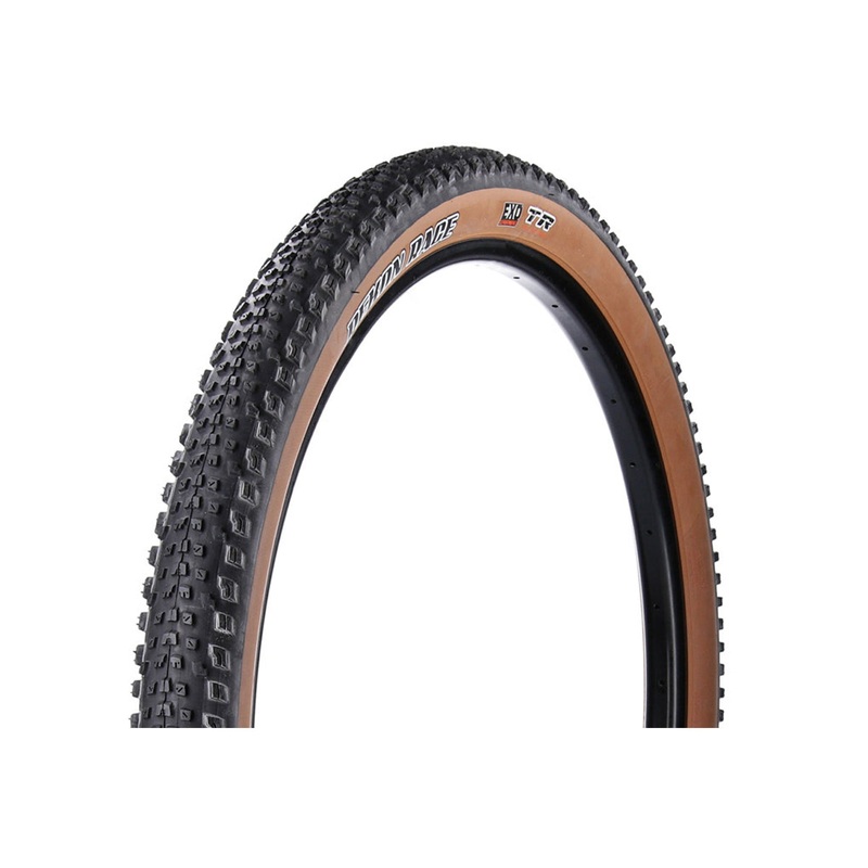 Maxxis Rekon Race 29″ Folding MTB Tire – EXO – Skinwall Black – Dark Tan 2.25″ (DC)DUAL COMPOUND – (TR)TUBELESS READY – (EXO)EXO SIDEWALL – SKINWALL – 60TPI