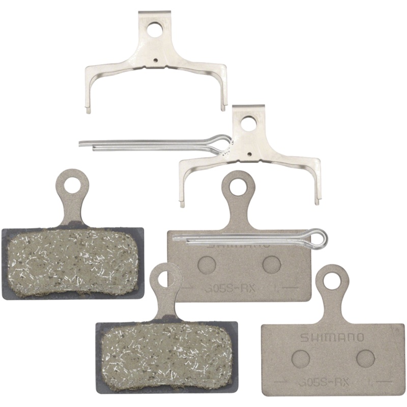 Shimano G05S-RX Resin Disc Brake Pads with Stainless Steel Back & Spring – Durable, Wear-Resistant, for Mountain & Road Bikes