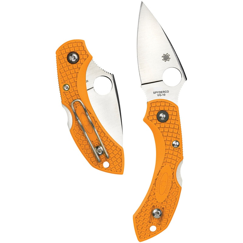 Spyderco Dragonfly 2 Lightweight FRN & Orange Knife  Compact, Versatile EDC Folding Knife with VG-10 Blade, Bi-Directional Textured Handle LTWT ORANGE
