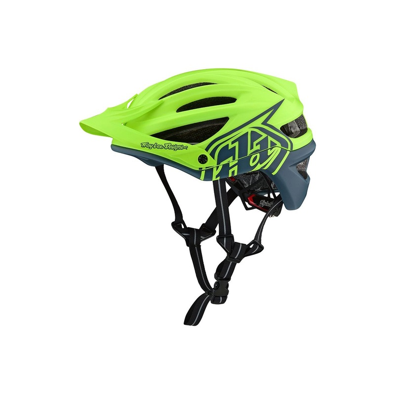 Troy Lee Designs A2 MIPS MTB Helmet – Decoy – Flo Yellow-Air Force Blue – 2019 Flo Yellow – Air Force Blue Small