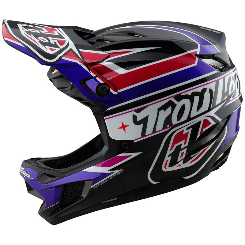 Troy Lee Designs D4 Polyacrylite Helmet   Linear Black, 2X-Large