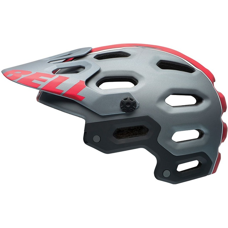 Bell Super 2 MTB Helmet – Matt Titanium-Red Viper Matt Titanium – Red Viper Small