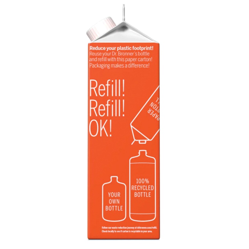 Dr. Bronner’s Tea Tree 32 Oz Refill Carton: Pure, Organic, and Eco-Friendly