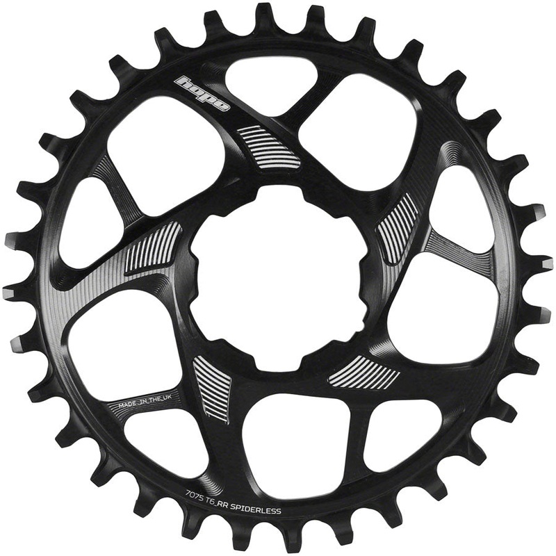 Hope Spiderless Retainer Chainring – 34t Hope Direct Mount R22 Black