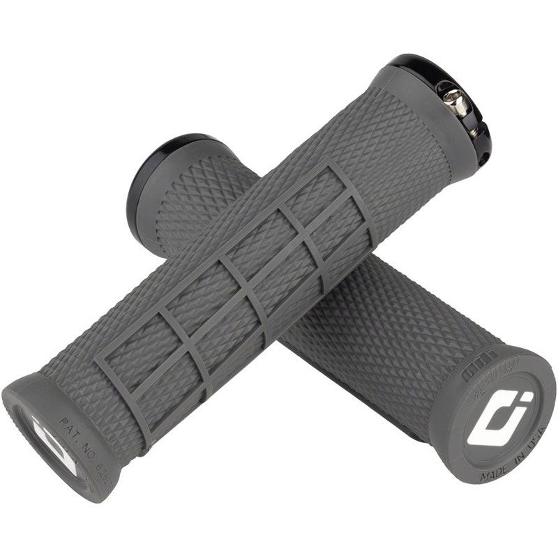 ODI Elite Flow Grips – Graphite Black, Lock-On