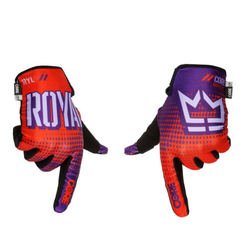 Royal Core MTB Glove – Dot Fade – Red-Purple Red – Purple X-Small