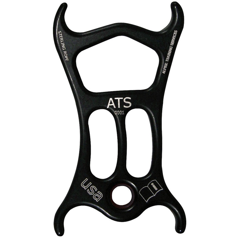Sterling Rope ATS Device for Canyoneering & Climbing  Versatile, Durable Belay & Rappel Device with Hyper-Horns, Multiple Friction Settings, and Auto Lock-Off BLACK