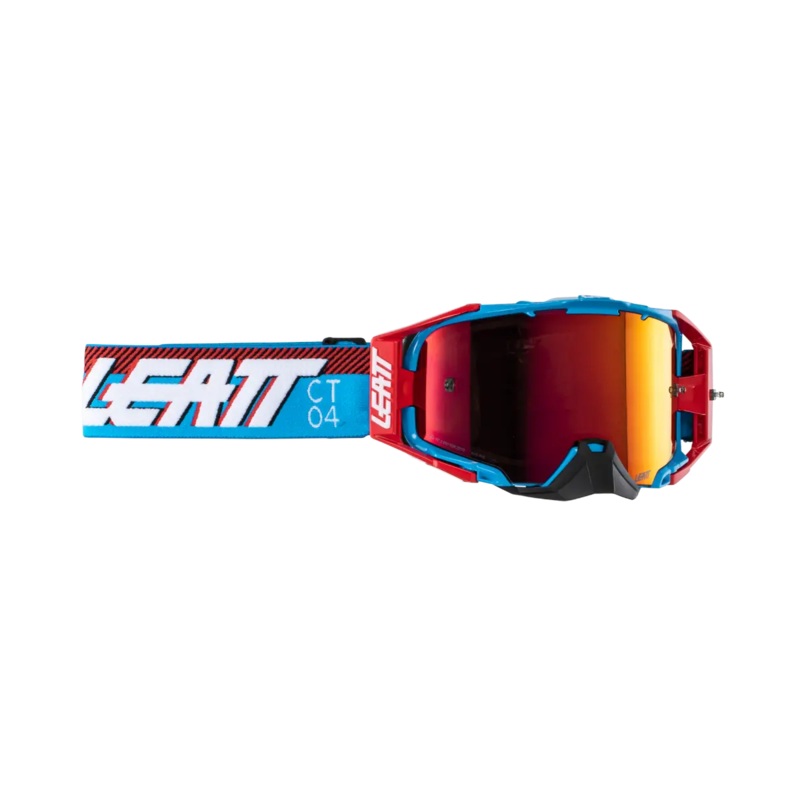 Leatt Velocity 6.5 Iriz MTB Goggle – Cyan-Red – 2024 Cyan – Red