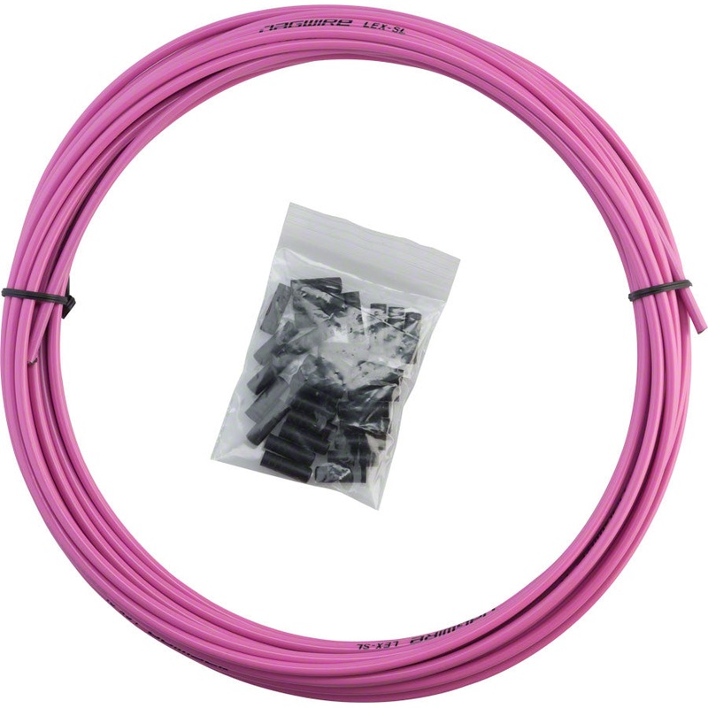 Jagwire 4mm Sport Derailleur Housing with Slick-Lube Liner 10M Roll Pink