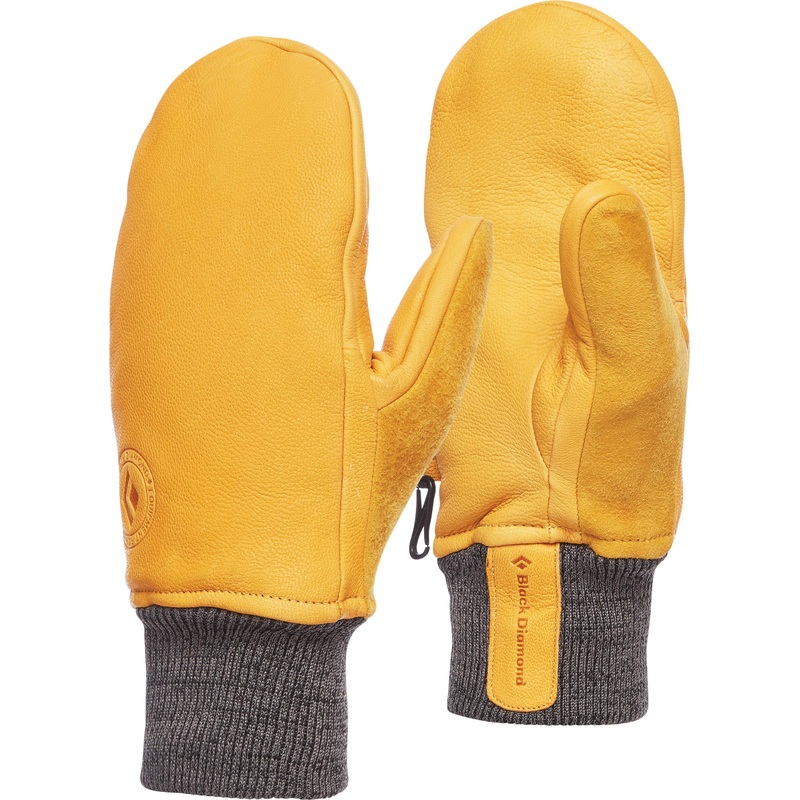 Black Diamond Dirt Bag Gloves & Mitts  Waterproof, Durable Leather, Fleece-Lined, Technical Snow Gear for Skiing & Snowboarding SM