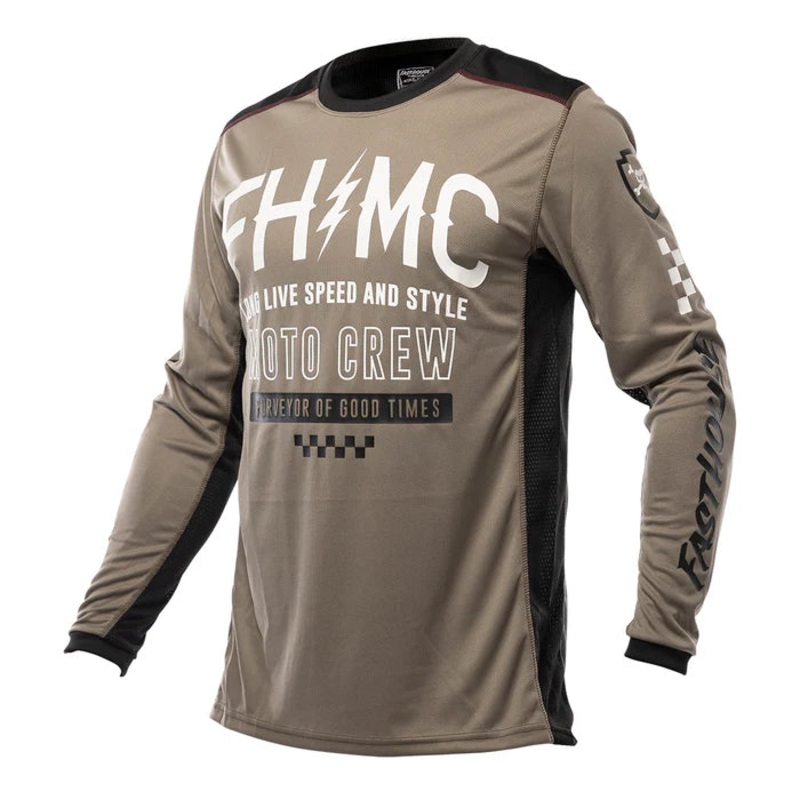 Fasthouse Grindhouse Cypher Jersey – Youth – Moss-Gray Moss – Gray Small