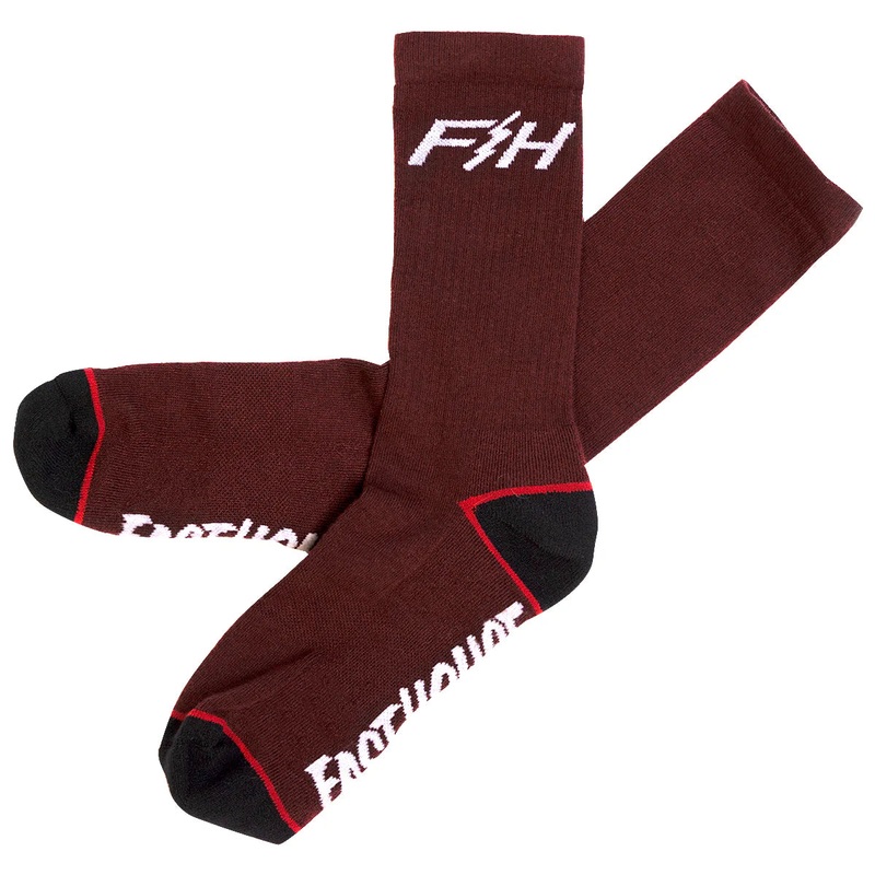 Fasthouse Outland Sock – Heather Maroon Heather Maroon Small/Medium