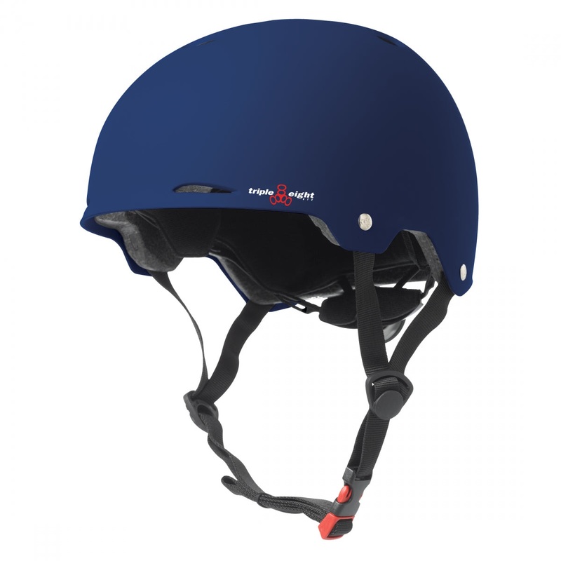 Bike Helmet Triple Eight Dual Certified Gotham Grooved EPS Fit Dial Blue Small/Medium