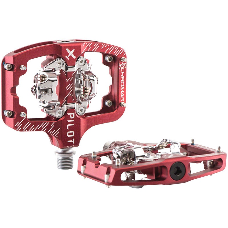 Chromag Pilot Pedals – Dual Sided Clipless, 9/16″, Red, Regular
