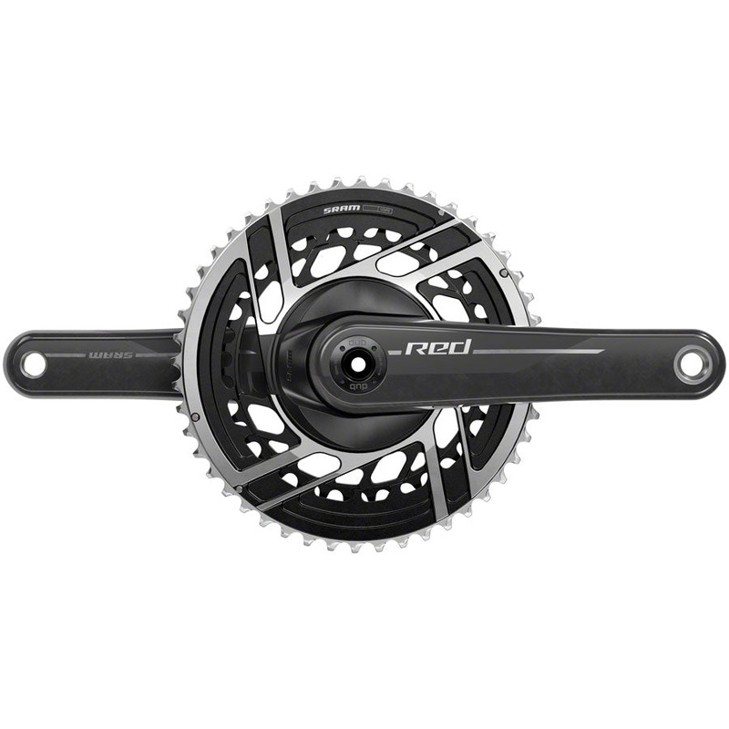 SRAM RED Crankset – 172.5mm, 2x 12-Speed, 46/33t, 8-Bolt Direct Mount, DUB Spindle Interface, Natural Carbon, E1