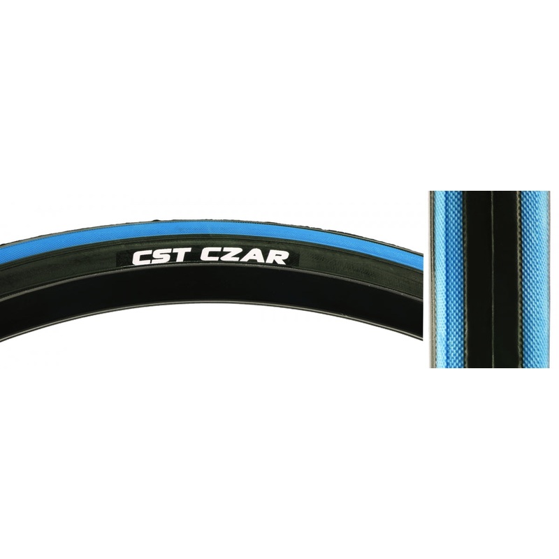 Cst Premium Czar 650C x 23 Clincher Wire TPI 120 Black/Blu Reflective Road Tire TB51759200
