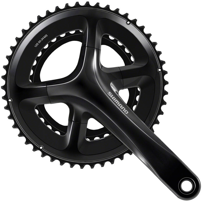 Shimano 105 FC-RS520 Crankset – 172.5mm, 12-Speed, 50/34t, 110 Asymmetric BCD, Hollowtech II Spindle Interface, Black
