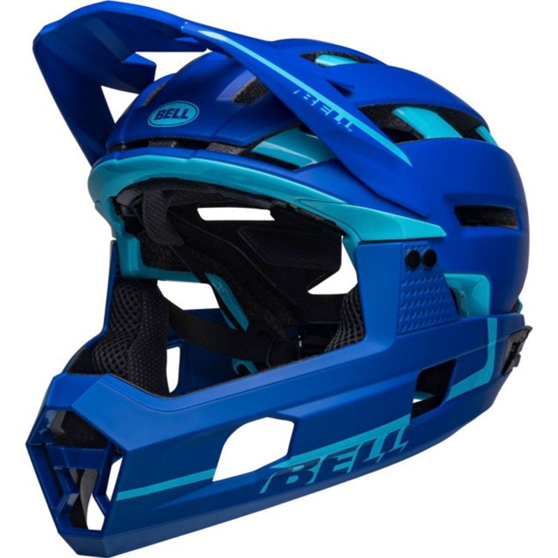 Bell Super Air R Spherical Full Face Helmet – Matt Gloss Blues Matt Gloss Blues Small