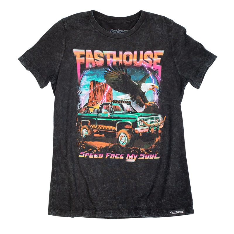 Fasthouse Freedom Tee – Womens – Black Black Small