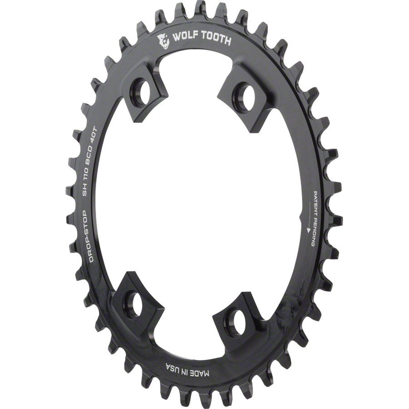Wolf Tooth 38T Chainring: for Shimano Road 110 Asymmetric 4-bolt Cranks Black