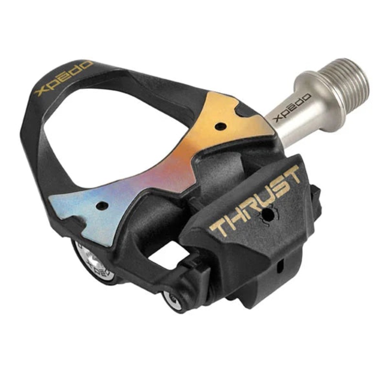 Xpedo Thrust SL MDU Carbon Road Pedals – Black Black Ti Spindle