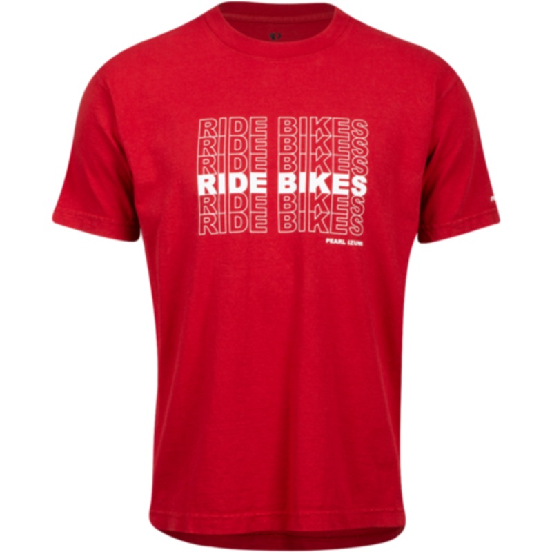Pearl Izumi Cotton Graphic Tee Shirt – Ride Bikes – Cherry Red Cherry Red Medium