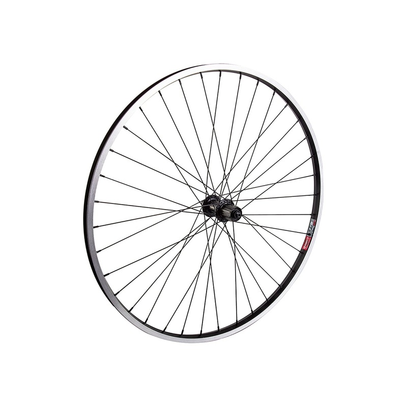 WheelMaster 700c Alloy Hybrid Single Wall Road Wheel – Rear – Black Black 35c – 36h – 135mmQR – 8/10 Speed Shimano