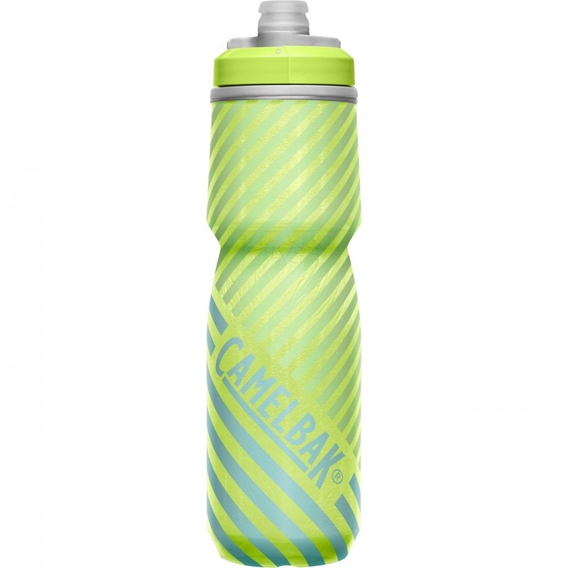 Camelbak Podium Chill Outdoor Water Bottle – 24oz – Lime-Blue Stripe Lime – Blue Stripe