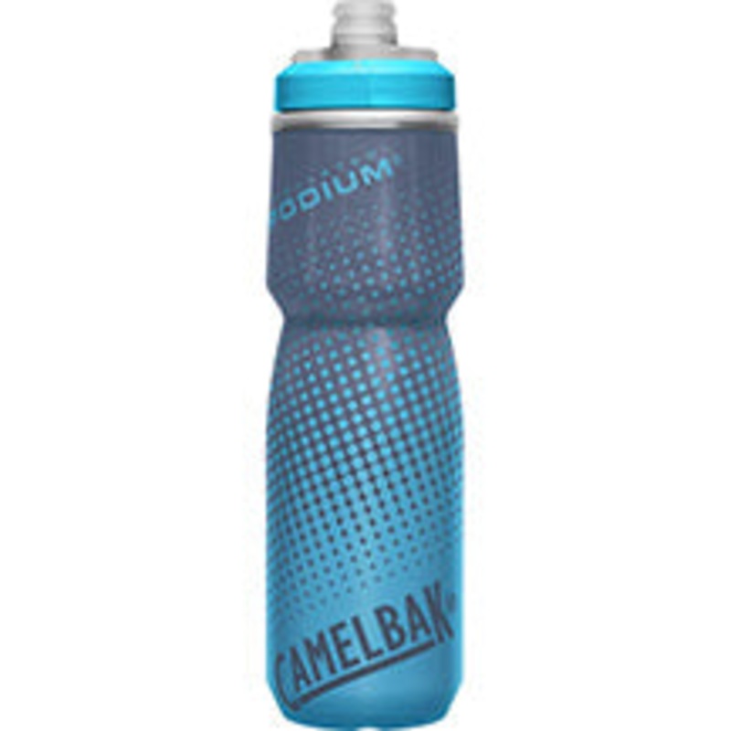 Camelbak Podium Chill Insulated Water Bottles  Double-Walled, Leakproof, BPA-Free Cycling Bottles with High-Flow, Optimal Fit, and Temperature Control 24oz (710ml) Blue Dot