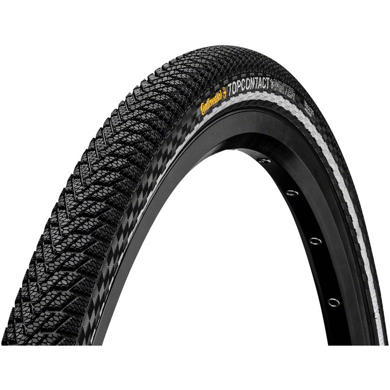 Continental Top Contact Winter II Premium Tire – 700 x 42, Clincher, Folding, Black/Reflex, Vectran Breaker, E50