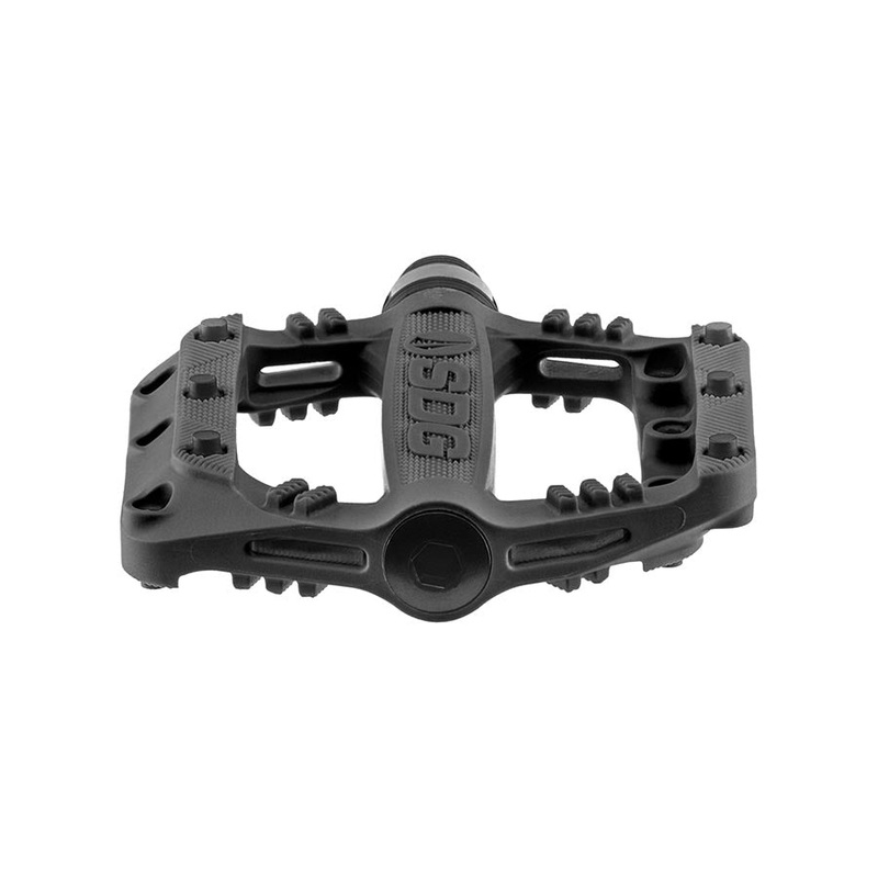 SDG Slater 90 Kids Platform Pedals  Nylon Composite Body, Cro-Mo Spindle, Removable Pins, Small 90mm x 90mm Platform, Lightweight & Traction-Enhanced Pink