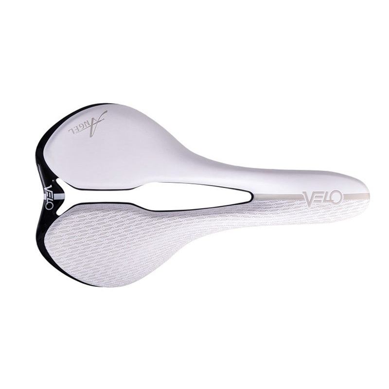 Velo Angel Rise Saddle – 143mm – White White Stainless Rail