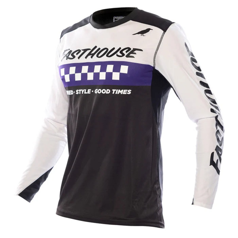 Fasthouse Elrod Jersey – White-Purple White – Purple Small