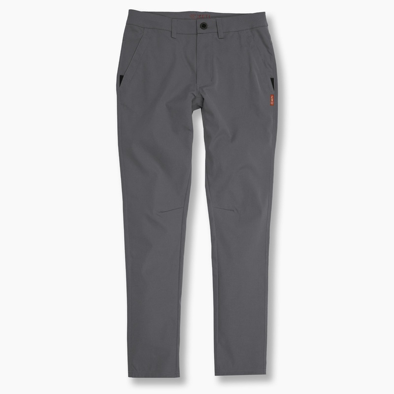 KETL Mtn Tomfoolery Travel Pants 32″ Inseam: Stretchy, Packable, Casual Chino Style W/ Zipper Pockets – Grey Men’s Small