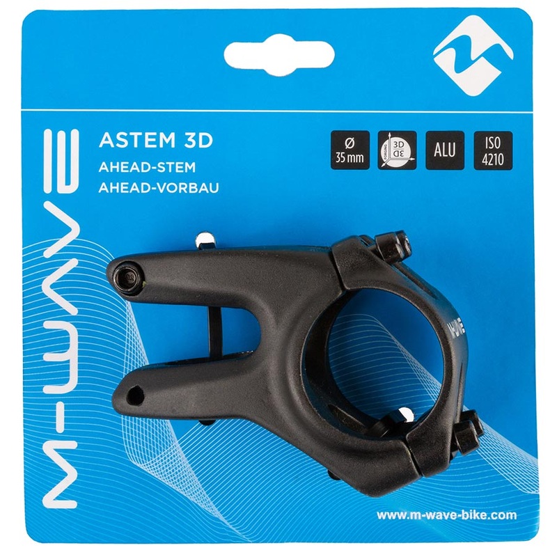 M-Wave Astem Stem Diameter: 35mm Length: 50mm Steerer: 1-1/8 12 Black