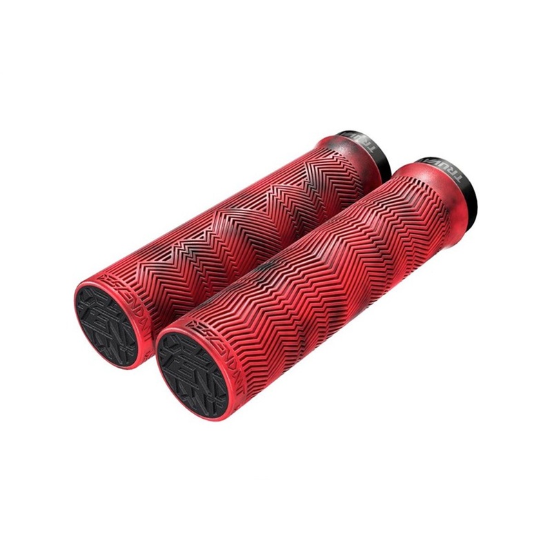 Truvativ Descendant Grips – Red-Blood Red Red – Blood Red Single Lockring