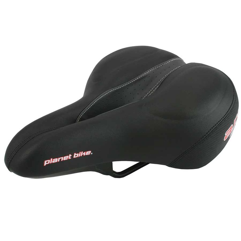Bike Saddle Planet Bike A.R.S. Spring Gel – Black 205mm Width Steel Rails Mens